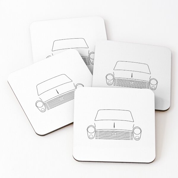 Item preview, Austin A40 classic 1950s-1960s British car black outline graphic designed and sold by soitwouldseem.