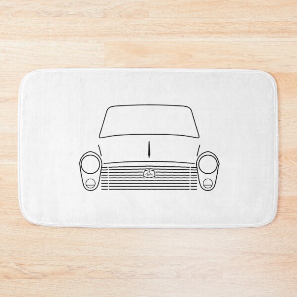 Item preview, Austin A40 classic 1950s-1960s British car black outline graphic designed and sold by soitwouldseem.