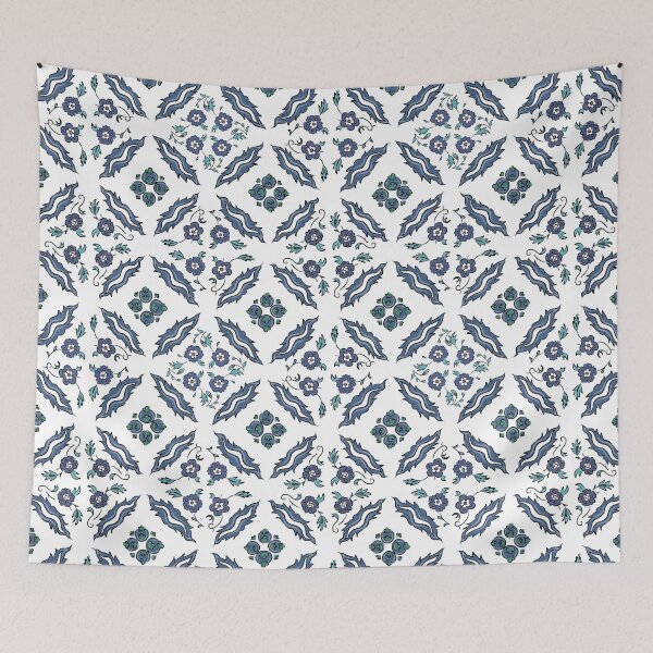 Item preview, Turkish Traditional Ornament. Istambul. Blue Flowers Tiled Pattern.  designed and sold by Kudryashka.