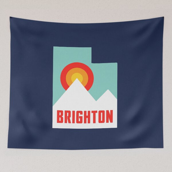 Item preview, Brighton Utah State Retro Mountains designed and sold by yelly123.