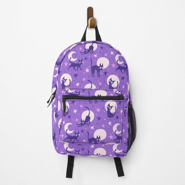 Item preview, Moonlit Cats on Muted Purple designed and sold by Paisley Yazel.