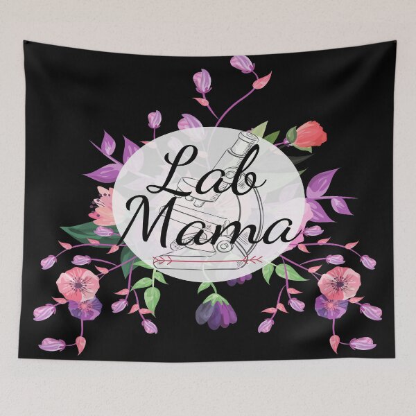 Item preview, MEDICAL LAB SCIENTIST TECH LAB MAMA FLORAL MICROSCOPE  designed and sold by Hippiesole.