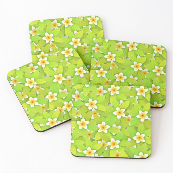 Item preview, Green Leaves And Beautiful White Flowers designed and sold by sasijaya.