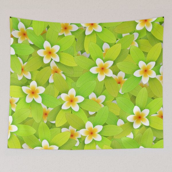 Item preview, Green Leaves And Beautiful White Flowers designed and sold by sasijaya.