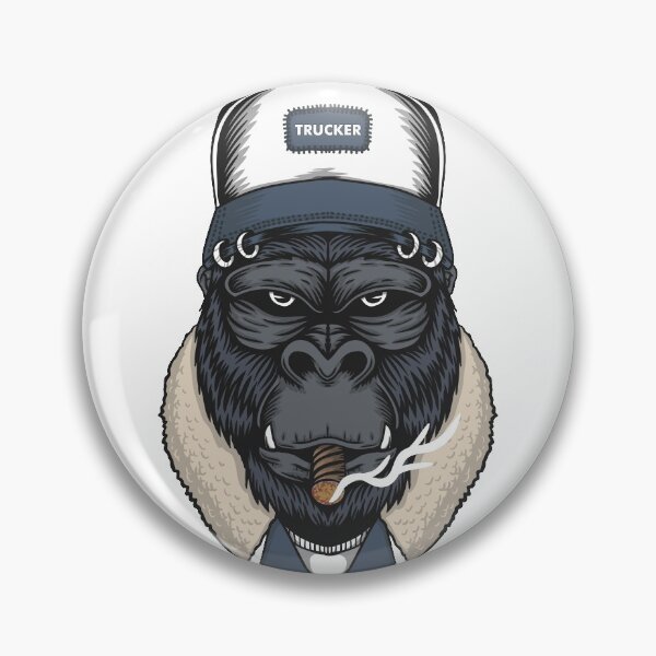 Item preview, Gorilla head trucker designed and sold by sevenforArt.