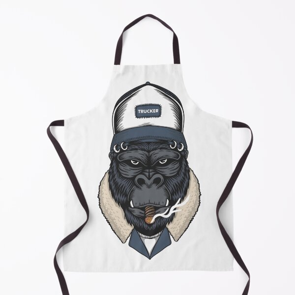 Item preview, Gorilla head trucker designed and sold by sevenforArt.