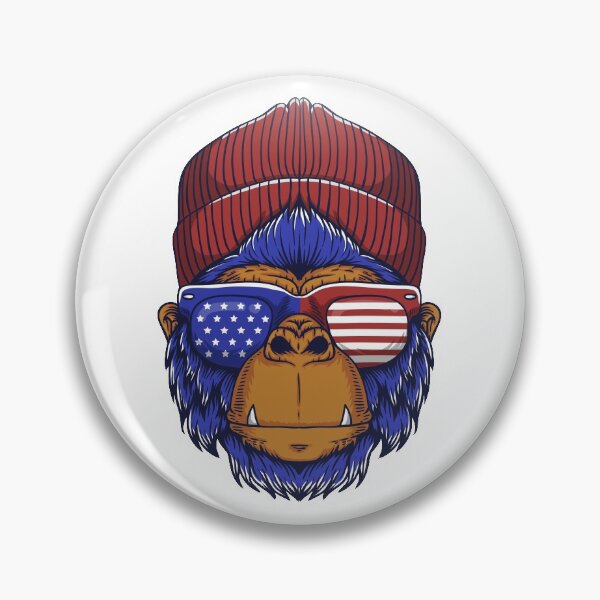 Item preview, Gorilla head USA designed and sold by sevenforArt.
