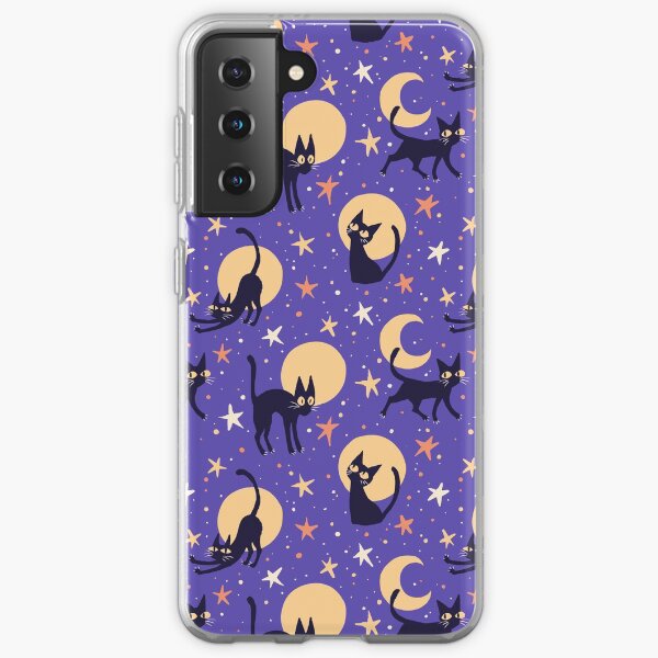 Item preview,  Moonlit Cats on Blue designed and sold by Paisley Yazel.