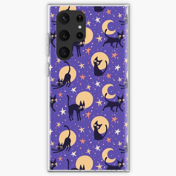 Aperçu de l'œuvre  Chats au clair de lune sur bleu créée et vendue par Paisley Yazel.
