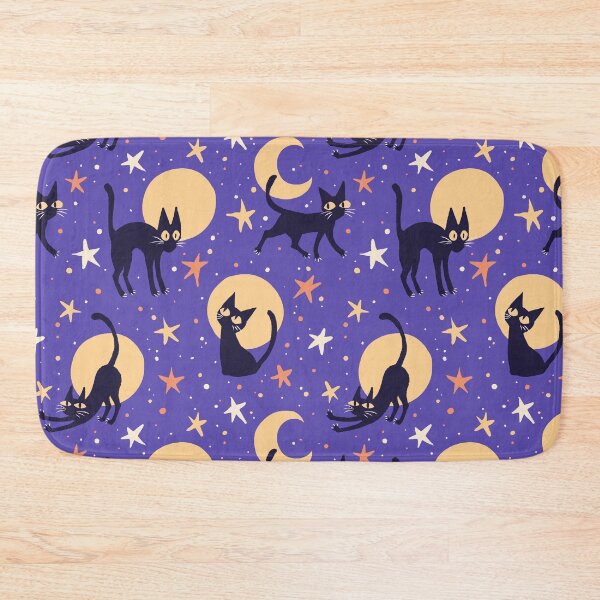 Item preview,  Moonlit Cats on Blue designed and sold by Paisley Yazel.