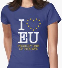 I LOVE EU - PROUDLY ONE OF THE 48% (Design #1) Women's Fitted T-Shirt
