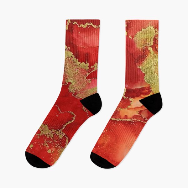 Item preview, Alcohol Ink Abstract Red Brass designed and sold by Jean-Marie-Art.