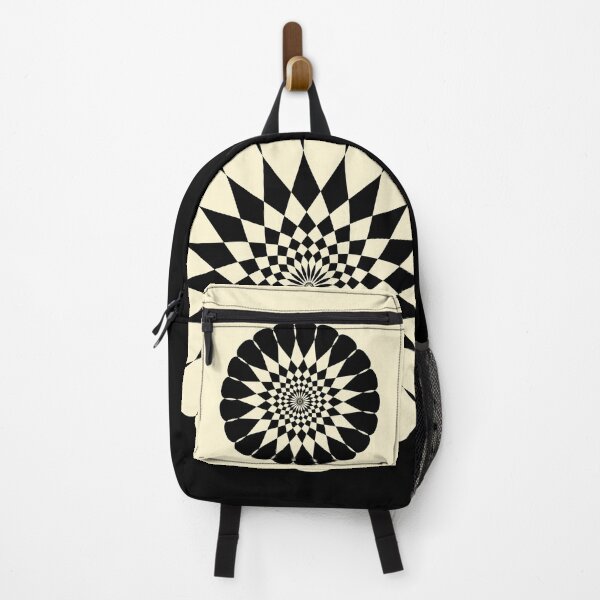 Item preview, Black and off-white retro geometric flower designed and sold by DeliriousSteve.
