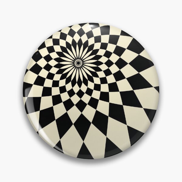 Item preview, Black and off-white retro geometric flower designed and sold by DeliriousSteve.
