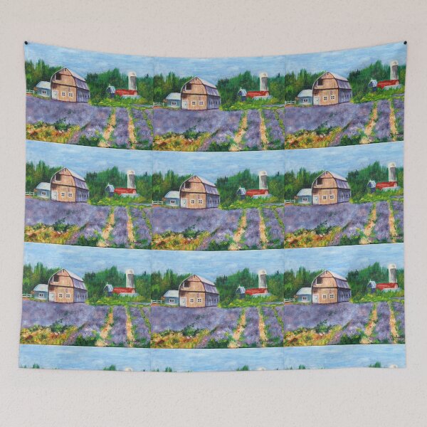 Item preview, Le Lavandou - farm in a lavender field  designed and sold by Michaëlle  Liefooghe.
