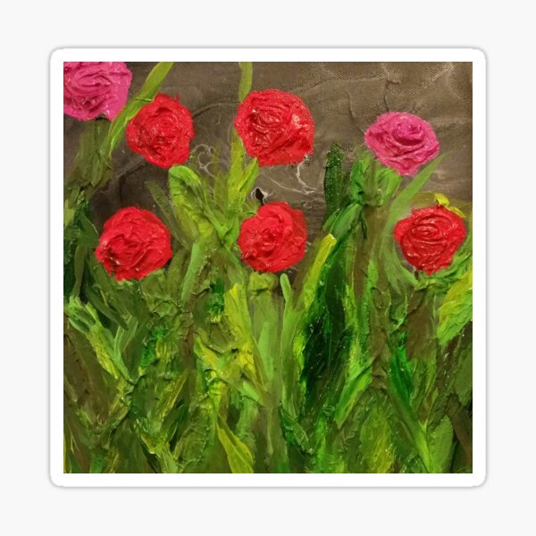 Flowers for Mommy Painting Sticker