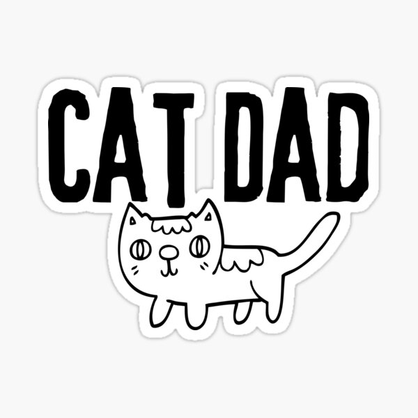 Item preview, Cat Dad Childish Drawing Design designed and sold by EarthArtDesigns.