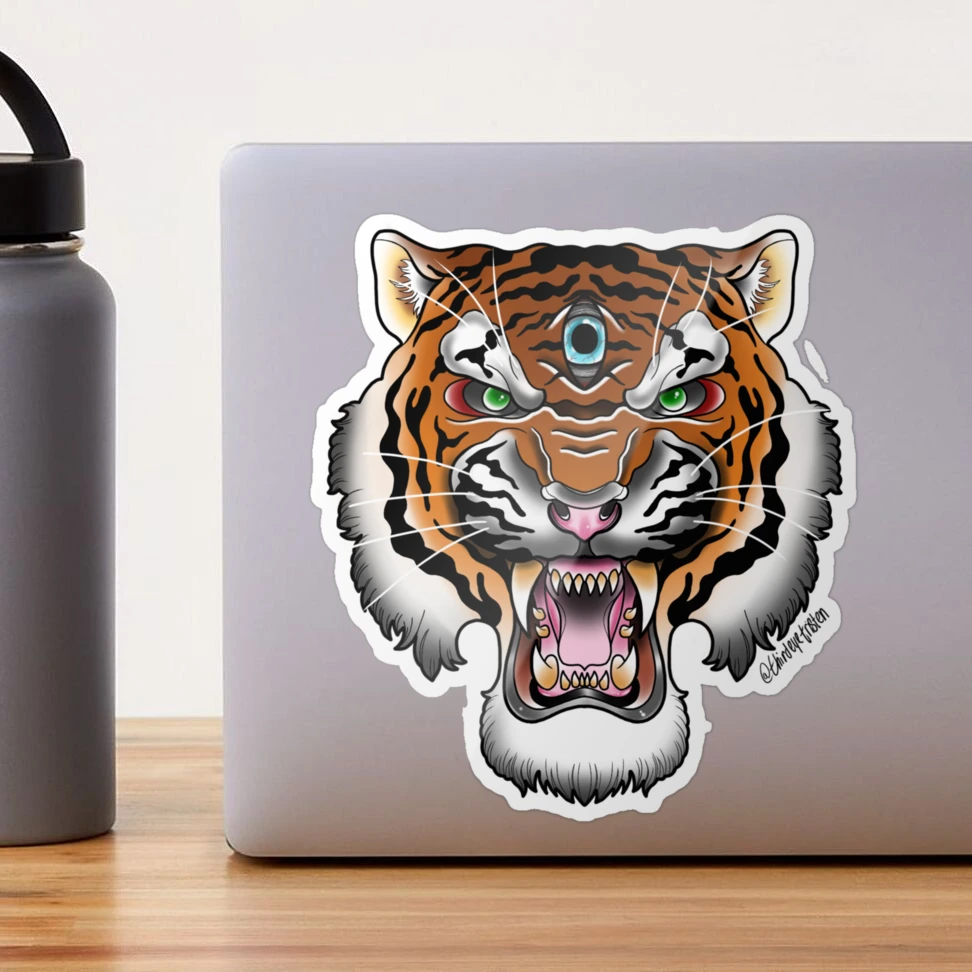 All Seeing Eyes Tiger Sticker – Shishido Creative