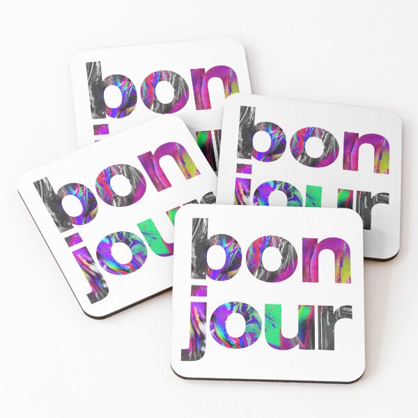 Item preview, "Bonjour" statement print designed and sold by TrueType.