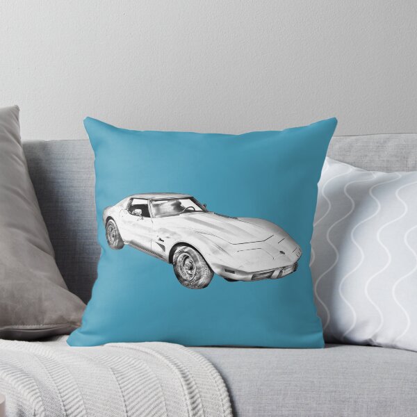 Item preview, 1975 Corvette Stingray Muscle Car Illustration designed and sold by KWJphotoart.