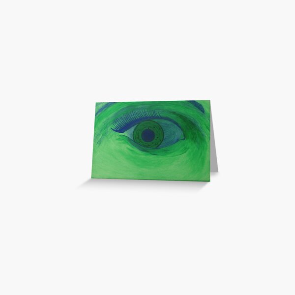 Green Eyed Greeting Card