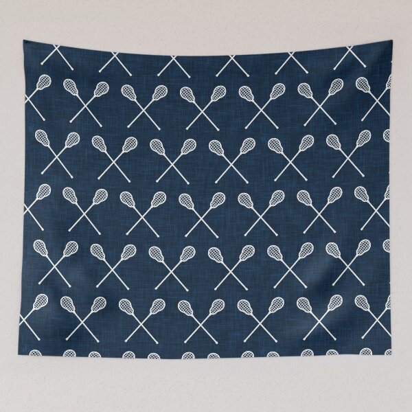 Item preview, palos cruzados de lacrosse - Azul marino designed and sold by littlearrow.