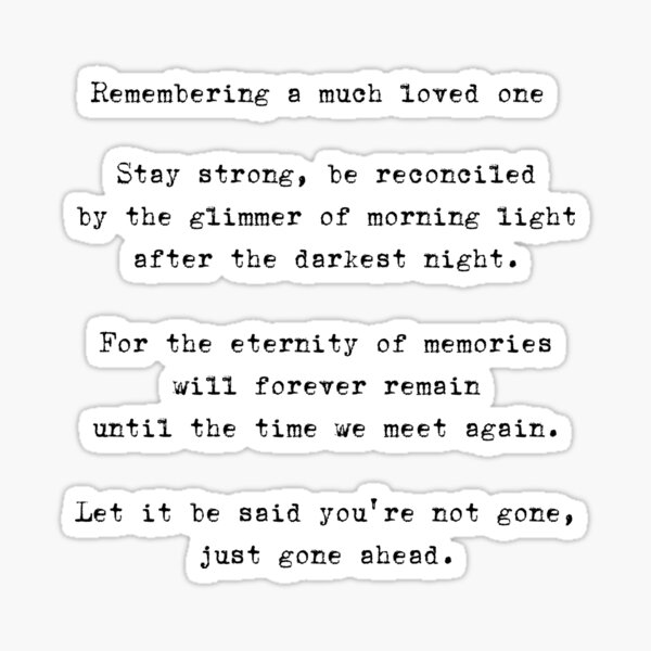 Item preview, Remembering a Much Loved One Poem Sympathy Loss designed and sold by CreativeEmpires.