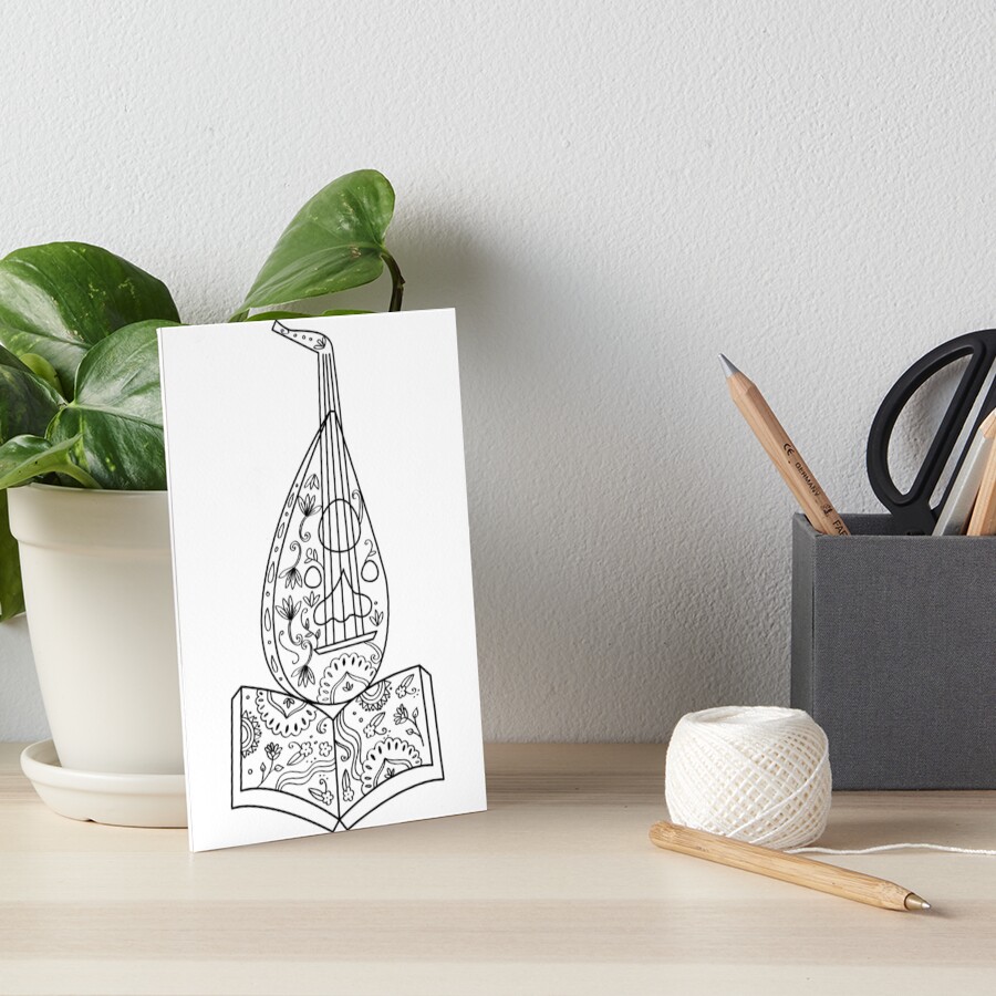 "Arabic Oud Book" Art Board Print for Sale by AemonaGS Redbubble