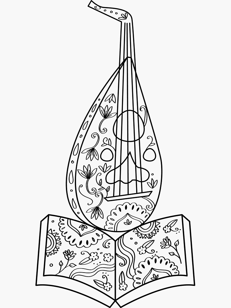 "Arabic Oud Book" Sticker for Sale by AemonaGS Redbubble