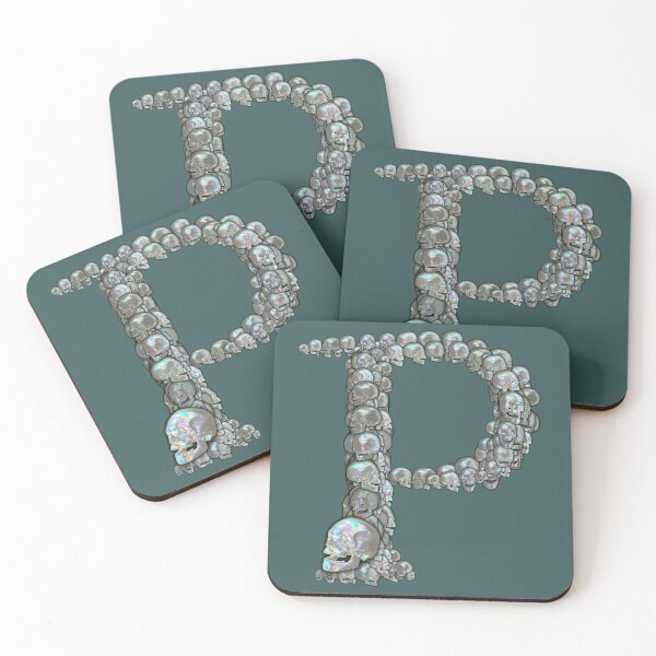 Item preview, Skull Alphabet P designed and sold by dinaaaaaah.