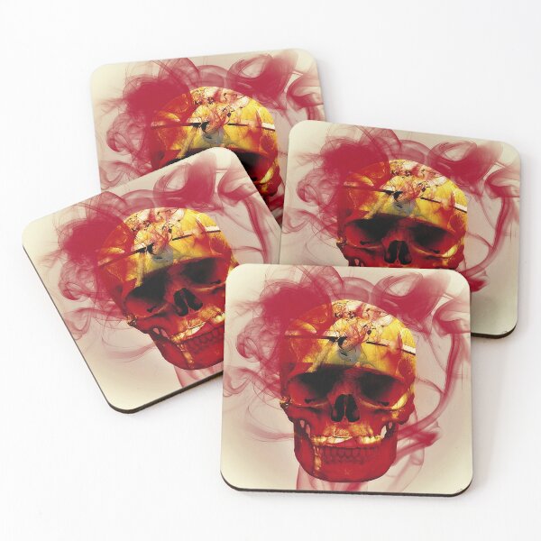 Item preview, Red Smoke Skull designed and sold by MetallicRoyale.