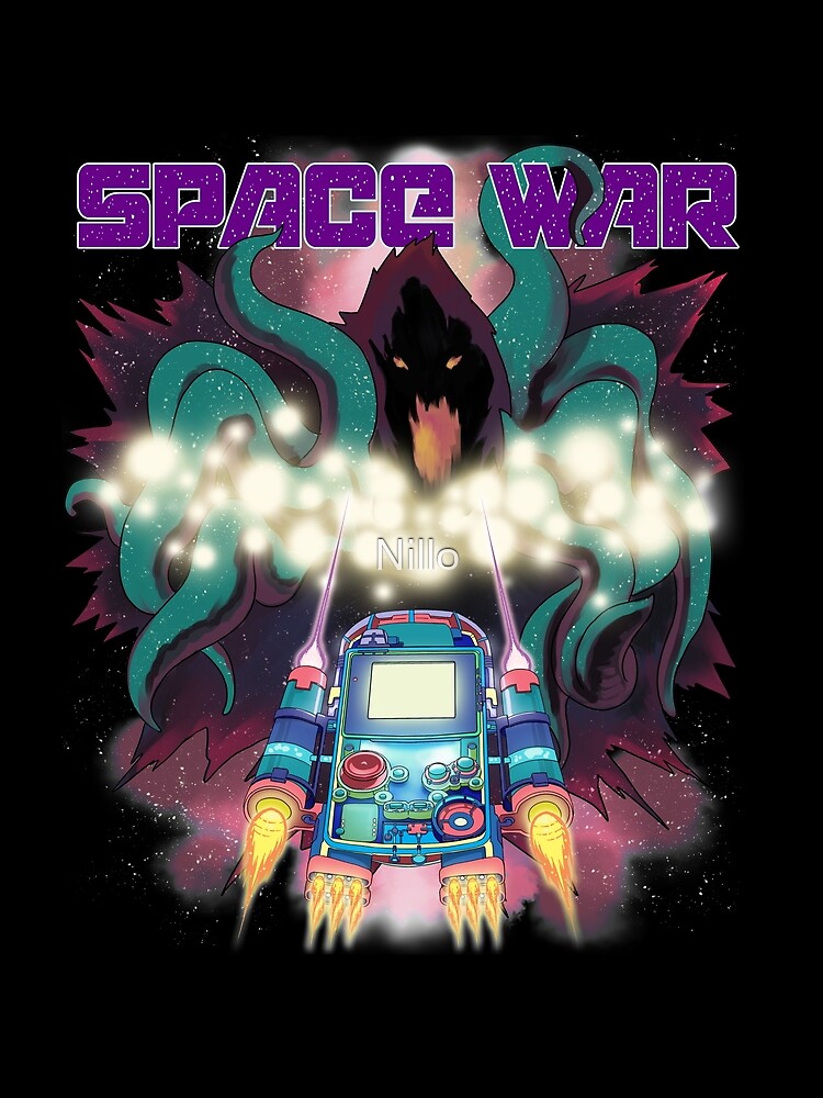 Thumbnail 3 of 3, Scarf, Spacewar Retrogaming designed and sold by Nillo.