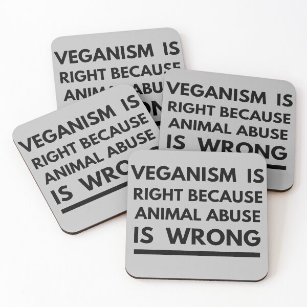 Item preview, Veganism Is Right Because Animal Abuse Is Wrong designed and sold by ActivistCo.