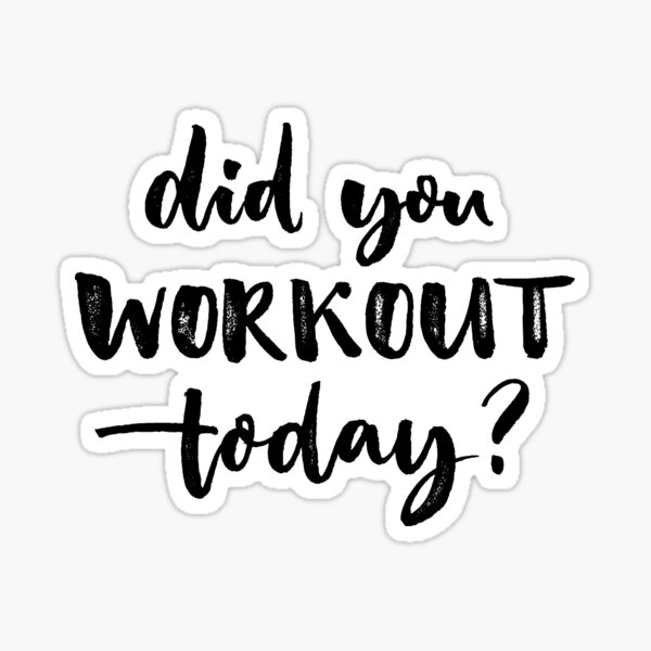 Sport quote, fitness motivation Sticker
