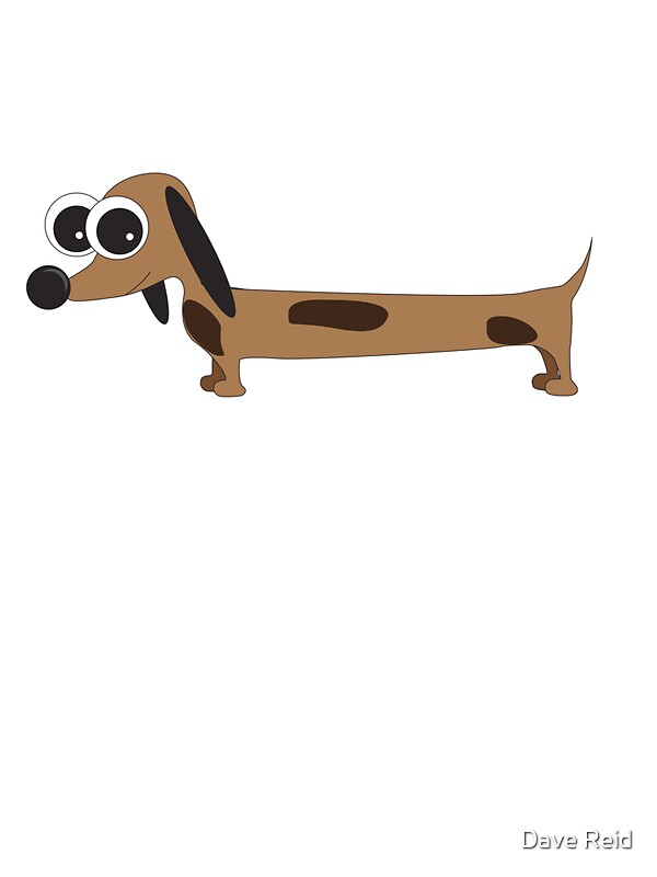 "Cute Cartoon Dachshund Sausage Dog" Stickers by Dave Reid Redbubble