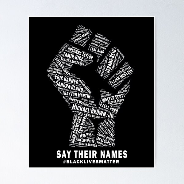 Item preview, Black Lives Matter: Say Their Names designed and sold by shaggylocks.