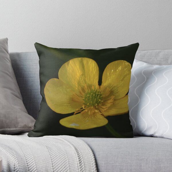 Evening Buttercup Throw Pillow