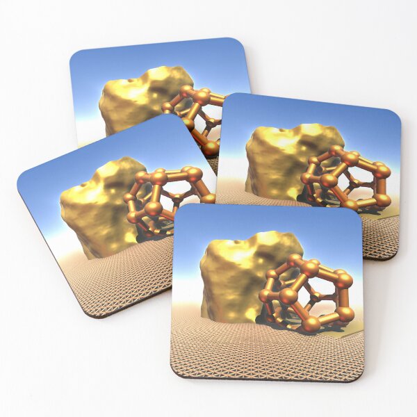 Item preview, Gold particle under the rock 3D Rendering designed and sold by siwabudda.