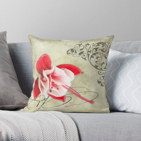 A Flower Fell on the Note He Left Throw Pillow