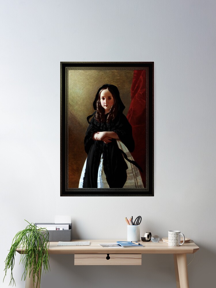 Portrait of Princess Charlotte of Belgium by Franz Xaver Winterhalter - A Scene Of Adorable Elegance 2 Portrait of Princess Charlotte of Belgium by Franz Xaver Winterhalter Old Masters Fine Art Reproduction Wall Decor Poster