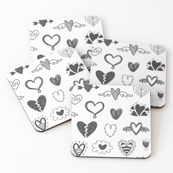 Item preview, Doodle Hearts Pattern designed and sold by hashnan21.