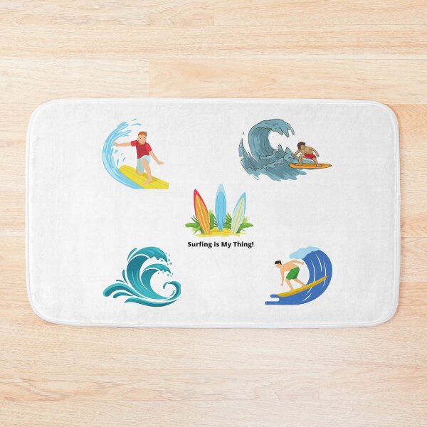 Item preview, Waves are Mine - A hot summer day at the Beach Surf Boarding and Skimboarding   designed and sold by Ilana Khoshsima.