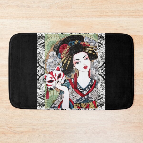 Item preview, geisha and kitsune designed and sold by Petitelulu.