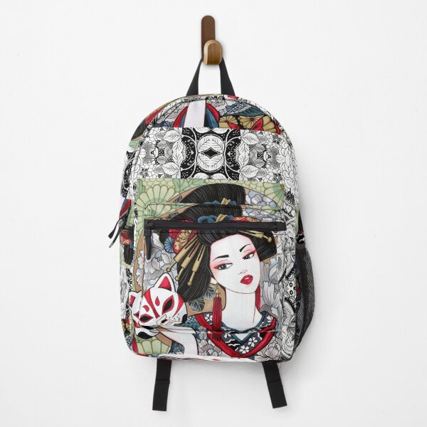 Item preview, geisha and kitsune designed and sold by Petitelulu.