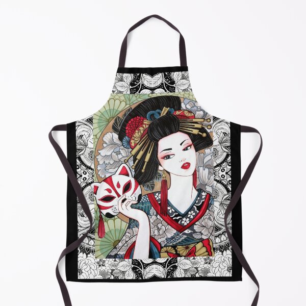 Item preview, geisha and kitsune designed and sold by Petitelulu.