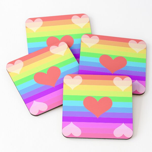 Item preview, Bright rainbow with hearts designed and sold by samhug.