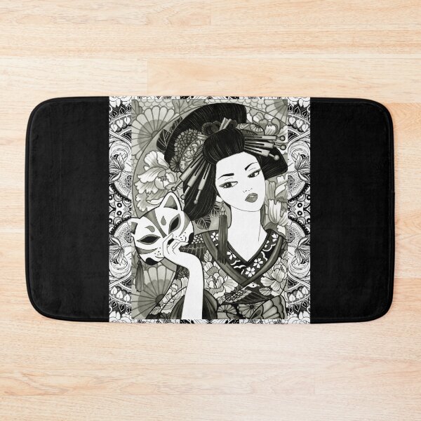 Item preview, geisha and kitsune designed and sold by Petitelulu.