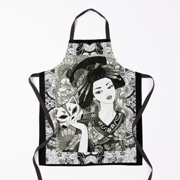 Item preview, geisha and kitsune designed and sold by Petitelulu.