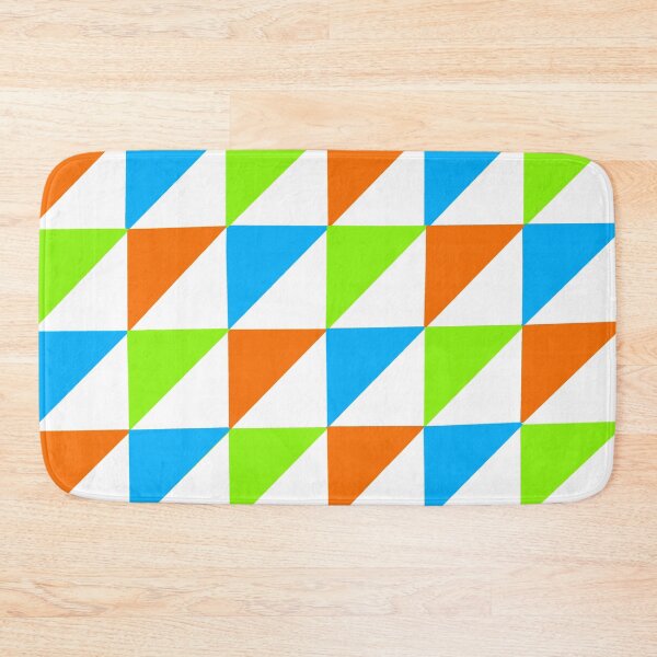 Item preview, Blue green and orange triangles designed and sold by wiwiart.
