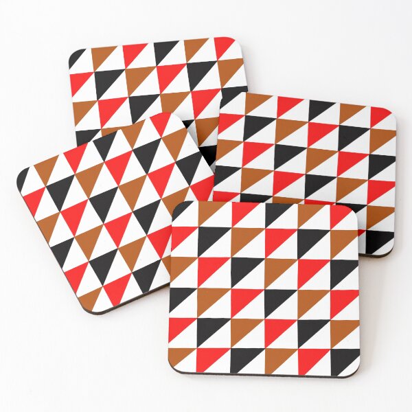 Item preview, Black red and brown triangles designed and sold by wiwiart.